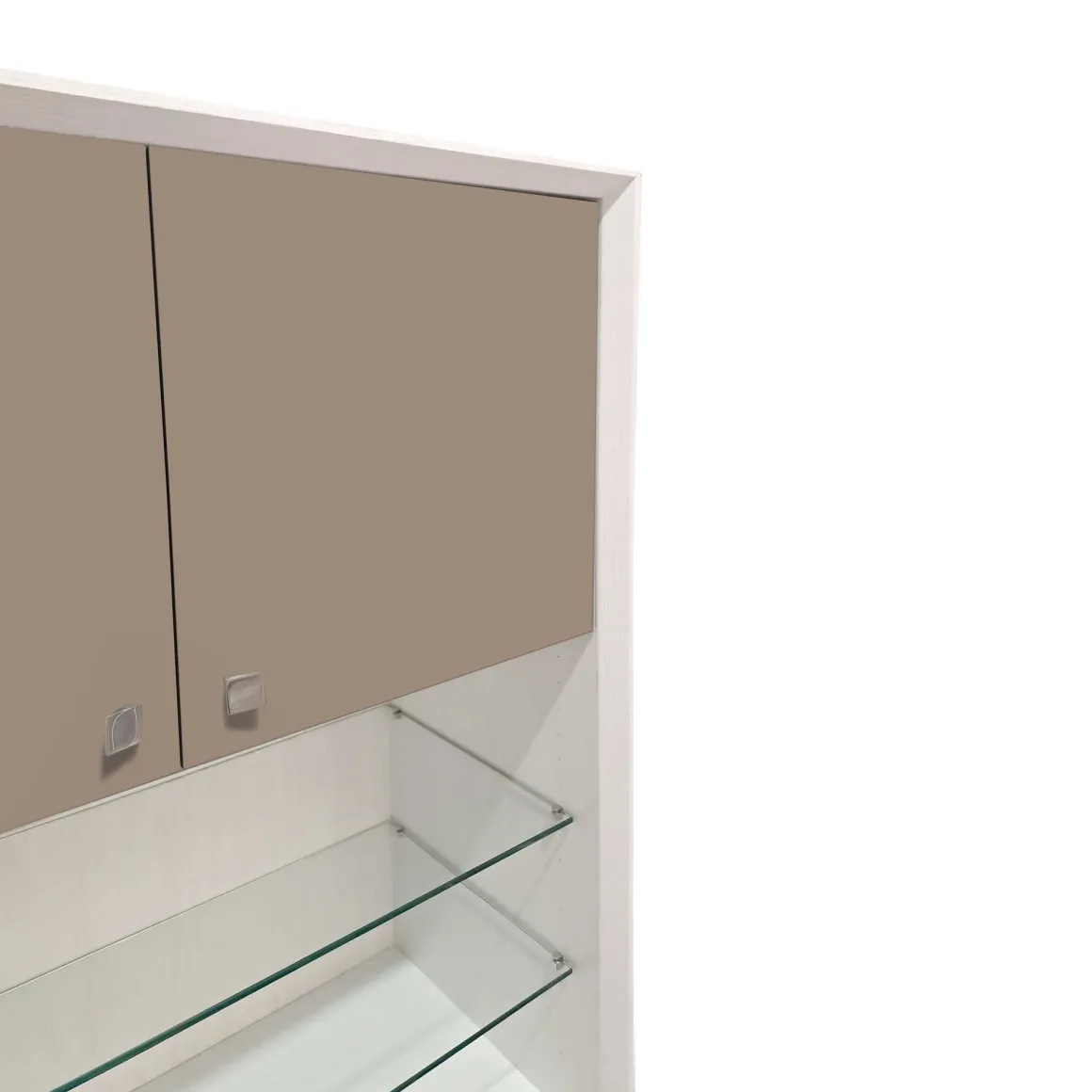 CREDENZA MOD. GIORNO PER GIORNO CM 105.6X45 H.167.6 NUVOLA FRASSINO E FANGO LISCIO in vendita online