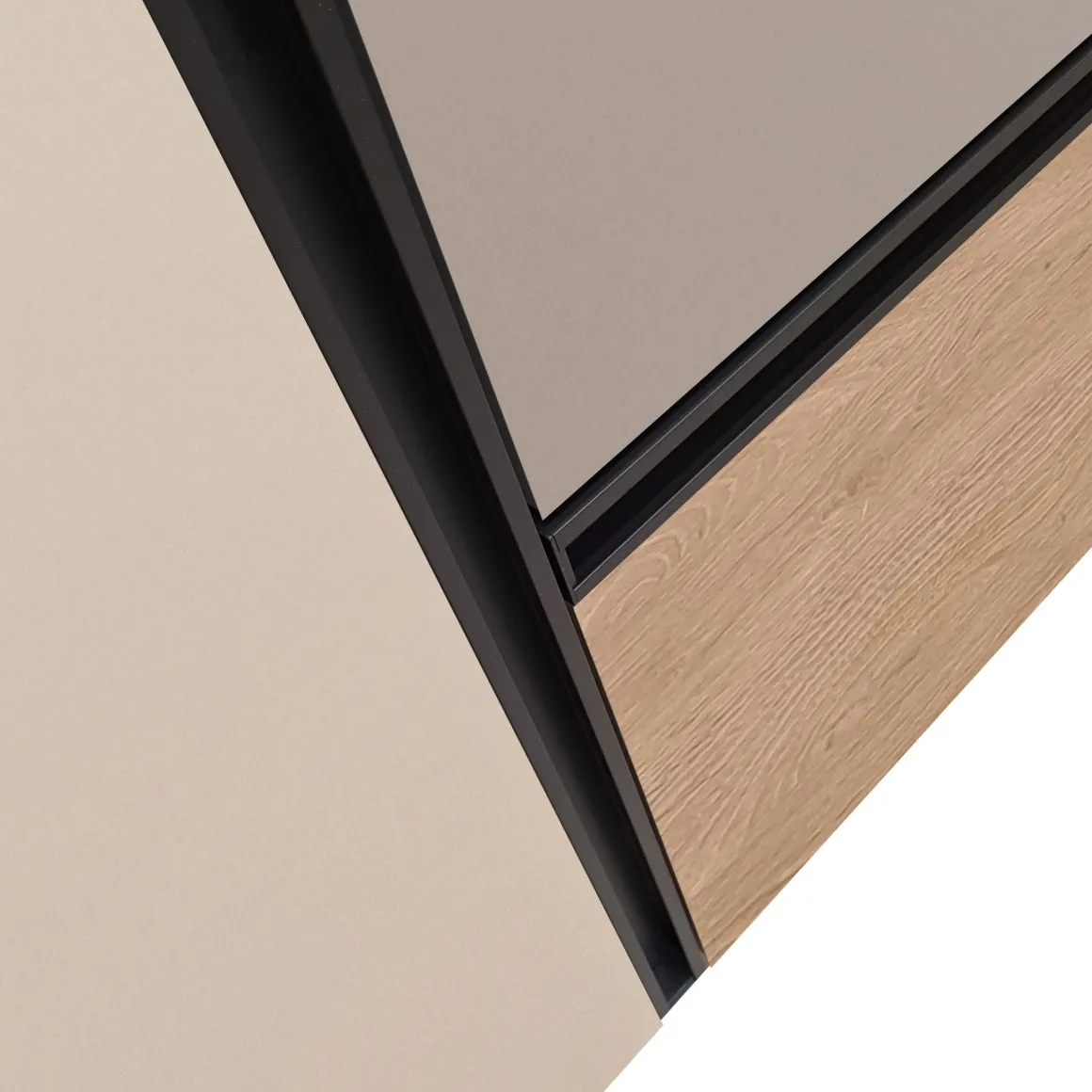 CREDENZA MOD. GIORNO PER GIORNO ROVERE NODATO/CRETA/FANGO in vendita online