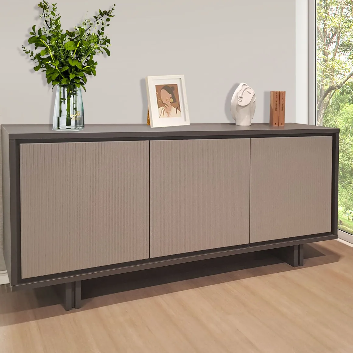 CREDENZA MOD. JOKER CM 189X45 FANGO E VISONE: vendita online CREDENZA MOD. JOKER CM 189X45 FANGO E VISONE in offerta