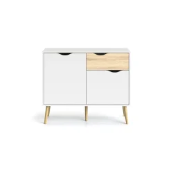 CREDENZA MOD. OSLO BIANCO OPACO E OAK: vendita online CREDENZA MOD. OSLO BIANCO OPACO E OAK in offerta