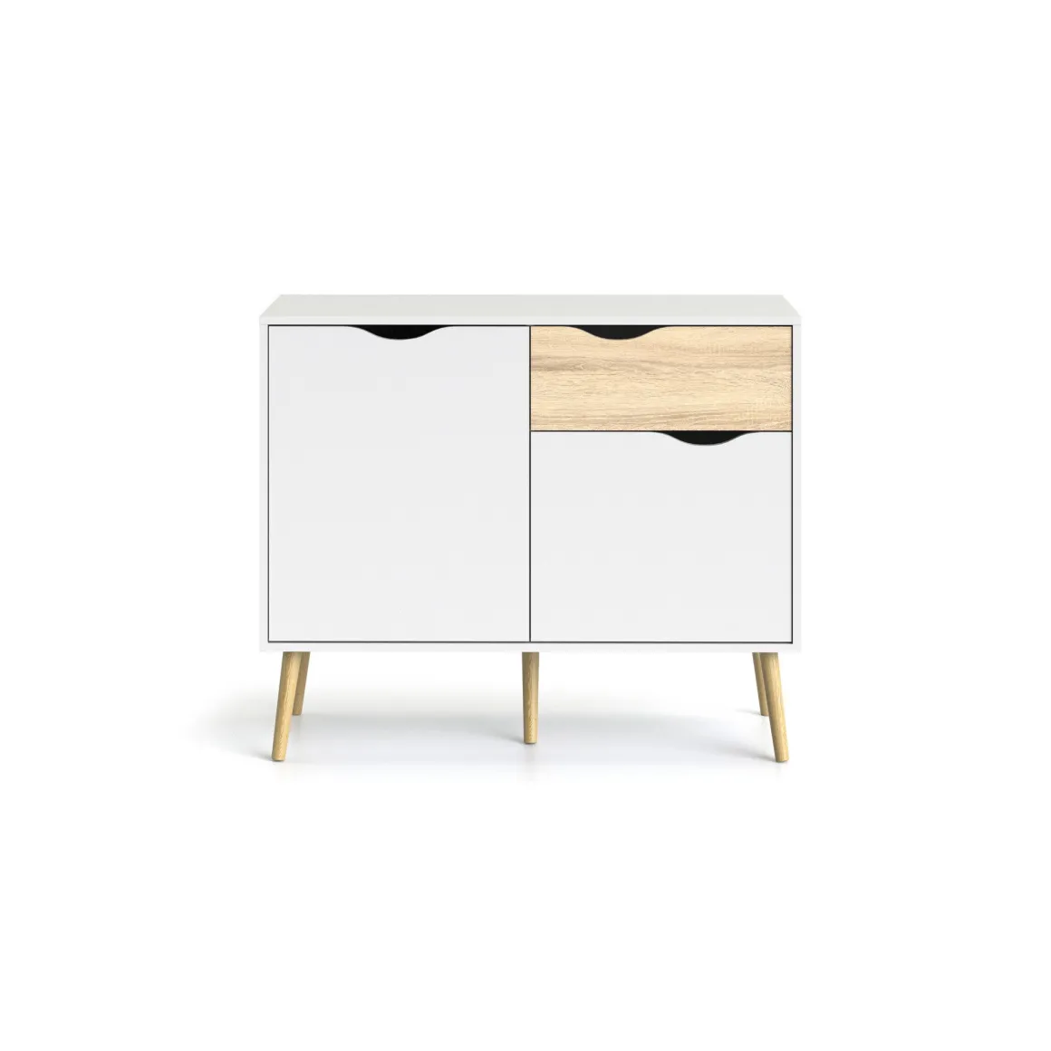 CREDENZA MOD. OSLO BIANCO OPACO E OAK: vendita online CREDENZA MOD. OSLO BIANCO OPACO E OAK in offerta