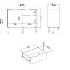 CREDENZA MOD. OSLO BIANCO OPACO E OAK: vendita online CREDENZA MOD. OSLO BIANCO OPACO E OAK in offerta