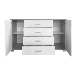 CREDENZA MOD. QUADRANTE CEMENTO E OSSIDO BIANCO : vendita online CREDENZA MOD. QUADRANTE CEMENTO E OSSIDO BIANCO in offerta