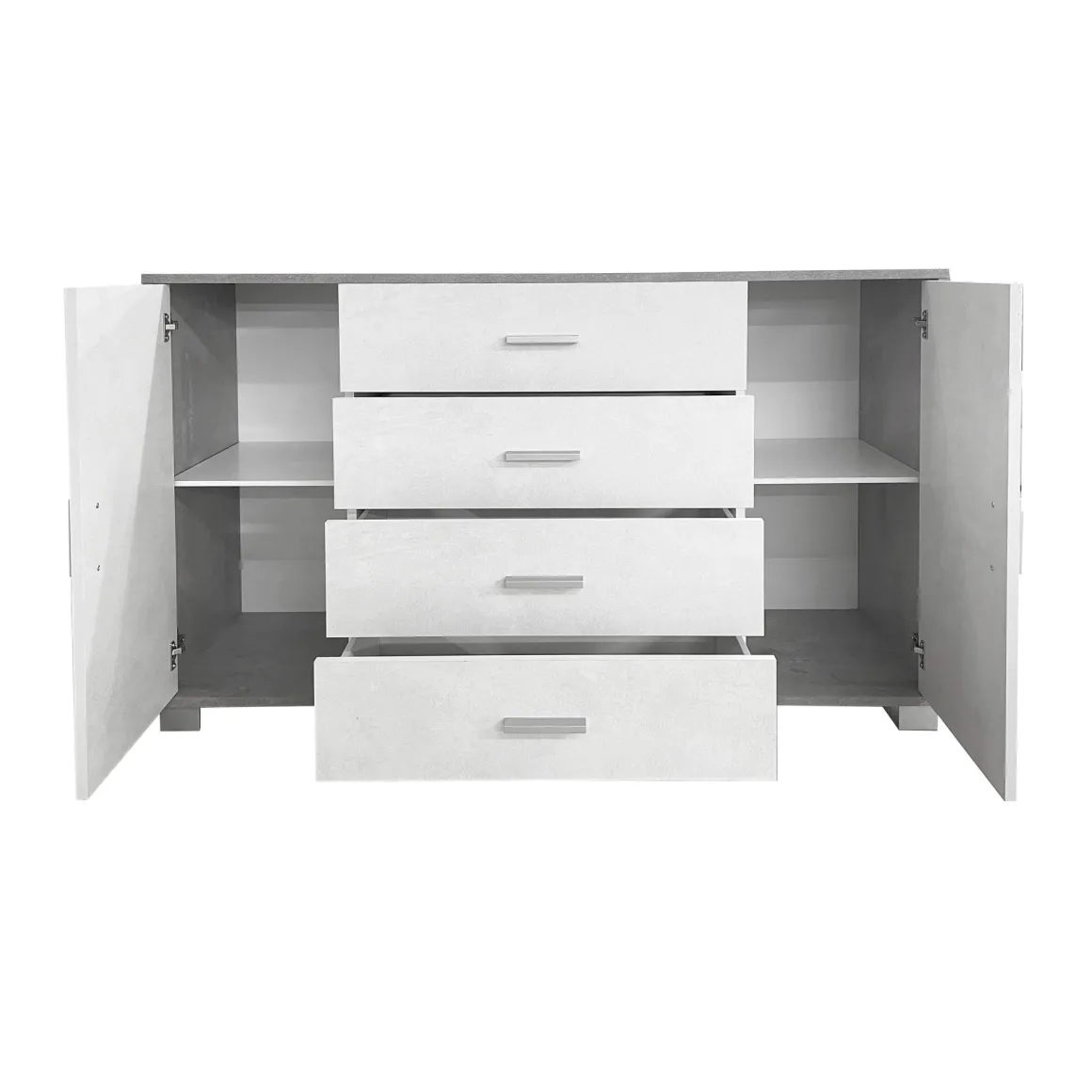 CREDENZA MOD. QUADRANTE CEMENTO E OSSIDO BIANCO : vendita online CREDENZA MOD. QUADRANTE CEMENTO E OSSIDO BIANCO in offerta