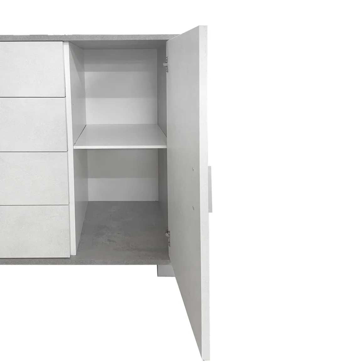 CREDENZA MOD. QUADRANTE CEMENTO E OSSIDO BIANCO : vendita online CREDENZA MOD. QUADRANTE CEMENTO E OSSIDO BIANCO in offerta
