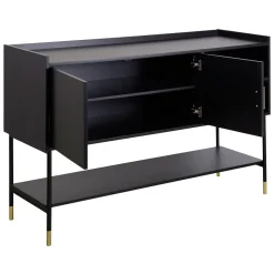 CREDENZA MOD. TEDY CM 120X40 H. 80 IN MDF E METALLO NERO in vendita online