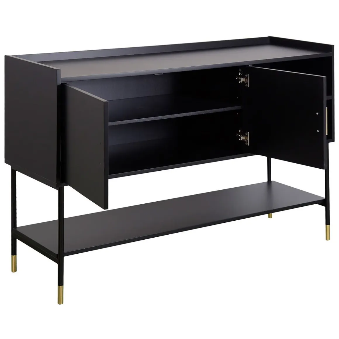CREDENZA MOD. TEDY CM 120X40 H. 80 IN MDF E METALLO NERO in vendita online