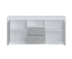 CREDENZA REVEN BIANCO FRASSINATO E CEMENTO: vendita online CREDENZA REVEN BIANCO FRASSINATO E CEMENTO in offerta