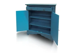 Credenza turchese: credenza alta 2 ante e 1 cassetto turchese