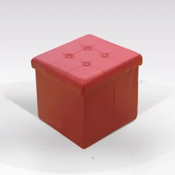 CUBO CONTENITORE PIEGHEVOLE CM 40X40 H. 40 ECOPELLE ROSSO: vendita online CUBO CONTENITORE PIEGHEVOLE CM 40X40 H. 40 ECOPELLE ROSSO in offerta