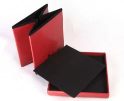 CUBO CONTENITORE PIEGHEVOLE CM 40X40 H. 40 ECOPELLE ROSSO: vendita online CUBO CONTENITORE PIEGHEVOLE CM 40X40 H. 40 ECOPELLE ROSSO in offerta