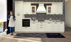 Cucina classica in decape bianco con elettrodomestici inclusi: modello greta