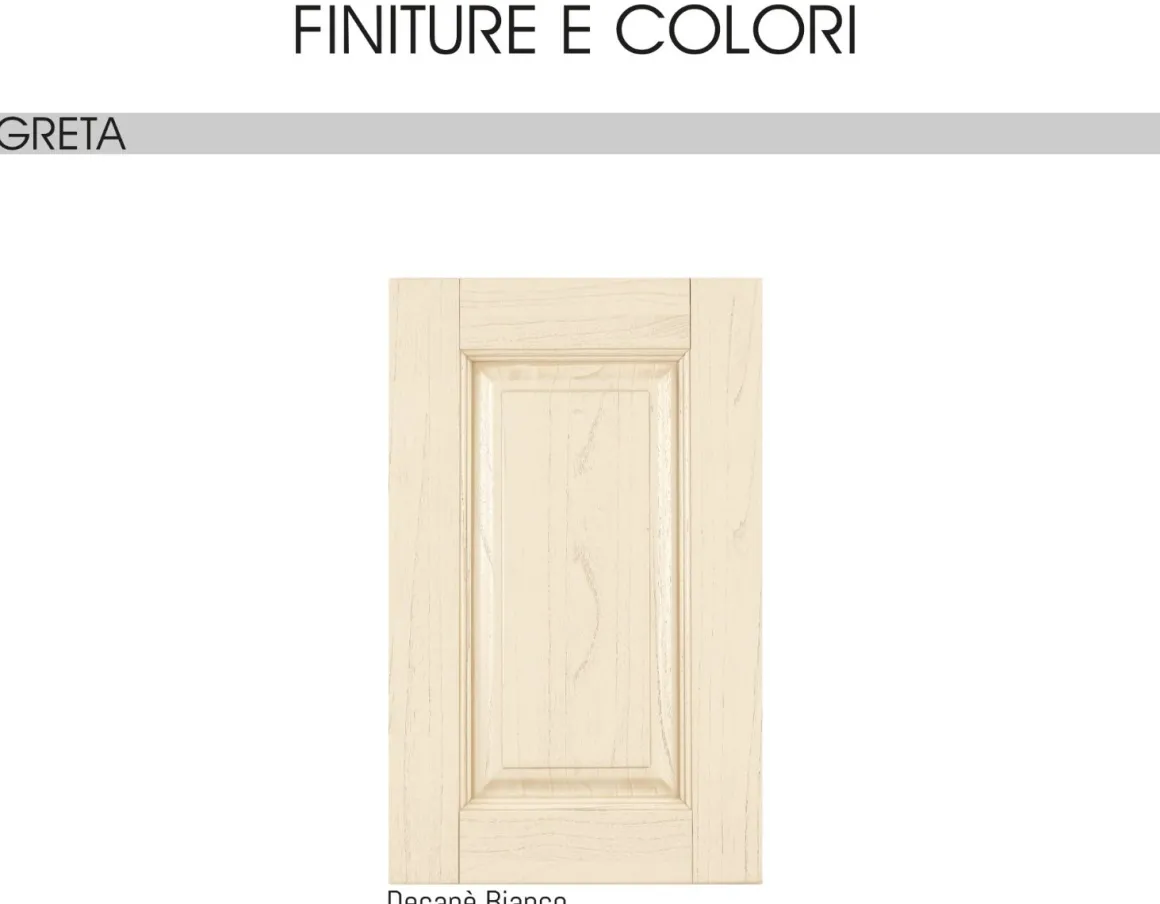 Cucina classica in decape bianco con elettrodomestici inclusi: modello greta