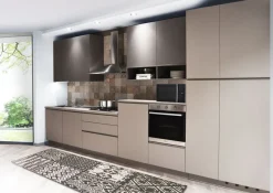 CUCINA COMPONIBILE COLORE UTOPIA SETA E PIOMBO
