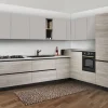 CUCINA COMPONIBILE NOCE GRIGIO E UTOPIA SETA