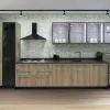 Cucina contemporanea quercia con led: modello sky
