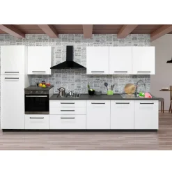 Cucina lineare moderna componibile: modello sky utopia bianca