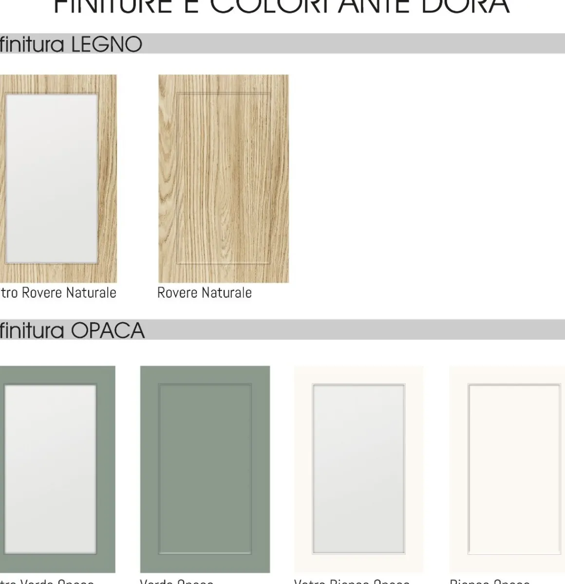 CUCINA MOD. DORA CM 363X60 H.216 VERDE OPACO E BIANCO OPACO PROMO CANCRO