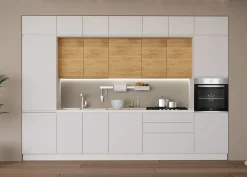 CUCINA MOD. KELLY CM 360X60 H.252 BIANCO POLARE E ROVERE CALDO PROMO BILANCIA