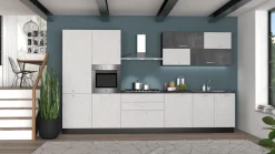 CUCINA MOD. KIRA CM 360X60 H.216 CEMENTO BIANCO E CEMENTO ARDESIA PROMO VERGINE