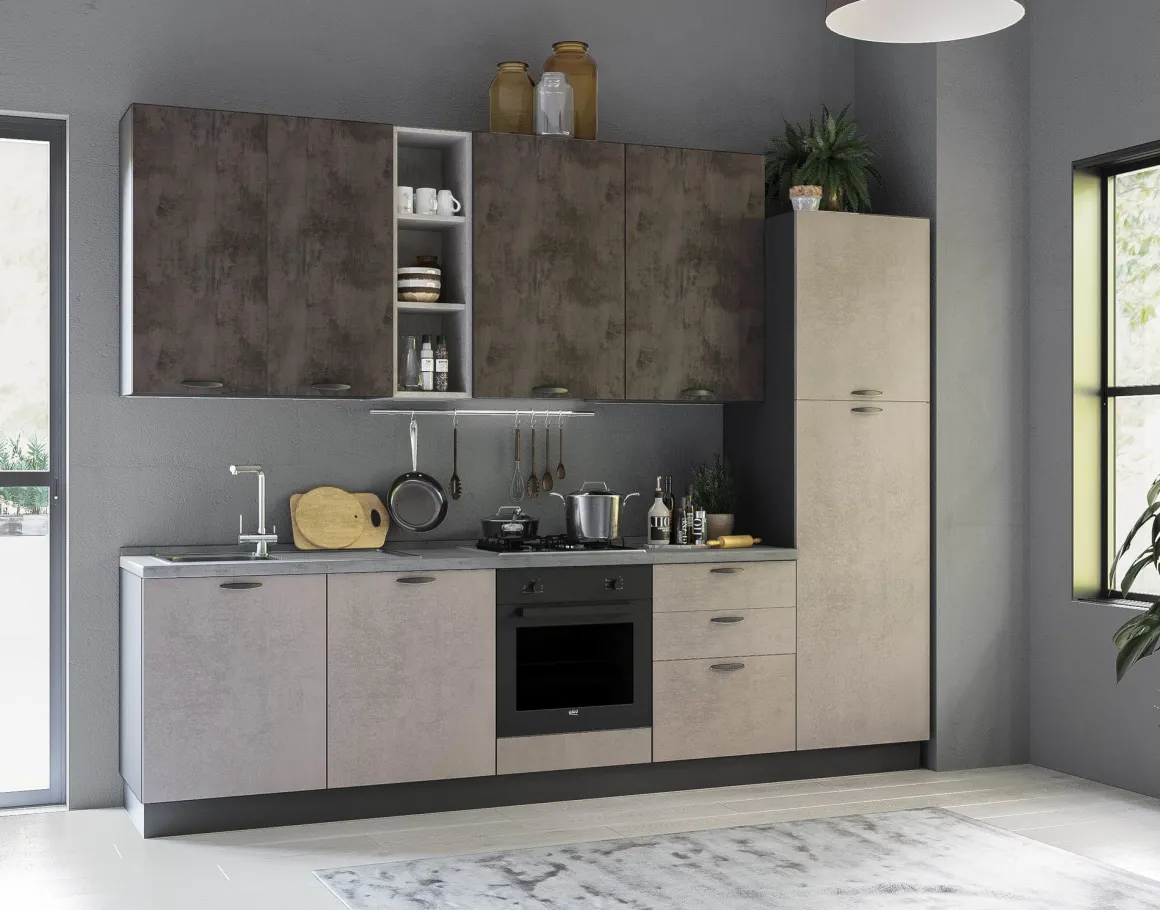 CUCINA MOD. MIRA COMP. SARA CM 300X60 H.240 VERSIONE DESTRA