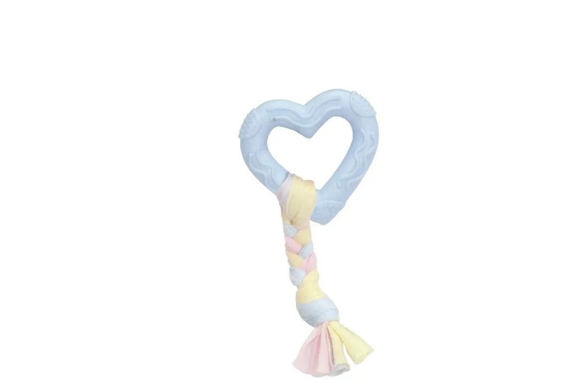 CUORE 70MM IN TPE CON TRECCIA IN COTONE, 2 COLORI PASTELLO: vendita online CUORE 70MM IN TPE CON TRECCIA IN COTONE, 2 COLORI PASTELLO in offerta