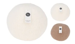 CUSCINO DA SEDUTA EFFETTO PELUCHE BIANCO/MARRONE D. 20CM ASS.: vendita online CUSCINO DA SEDUTA EFFETTO PELUCHE BIANCO/MARRONE D. 20CM ASS. in offerta