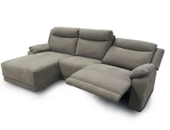 Divano Con Seduta Relax: Divano con Chaise Longue in tessuto Nabuk