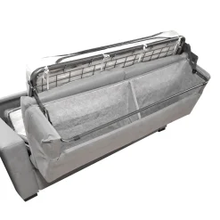 DIVANO LETTO CITY CM 195 CON RETE ELETTROSALDATA IN TESSUTO GRIGIO: vendita online DIVANO LETTO CITY CM 195 CON RETE ELETTROSALDATA IN TESSUTO GRIGIO in offerta