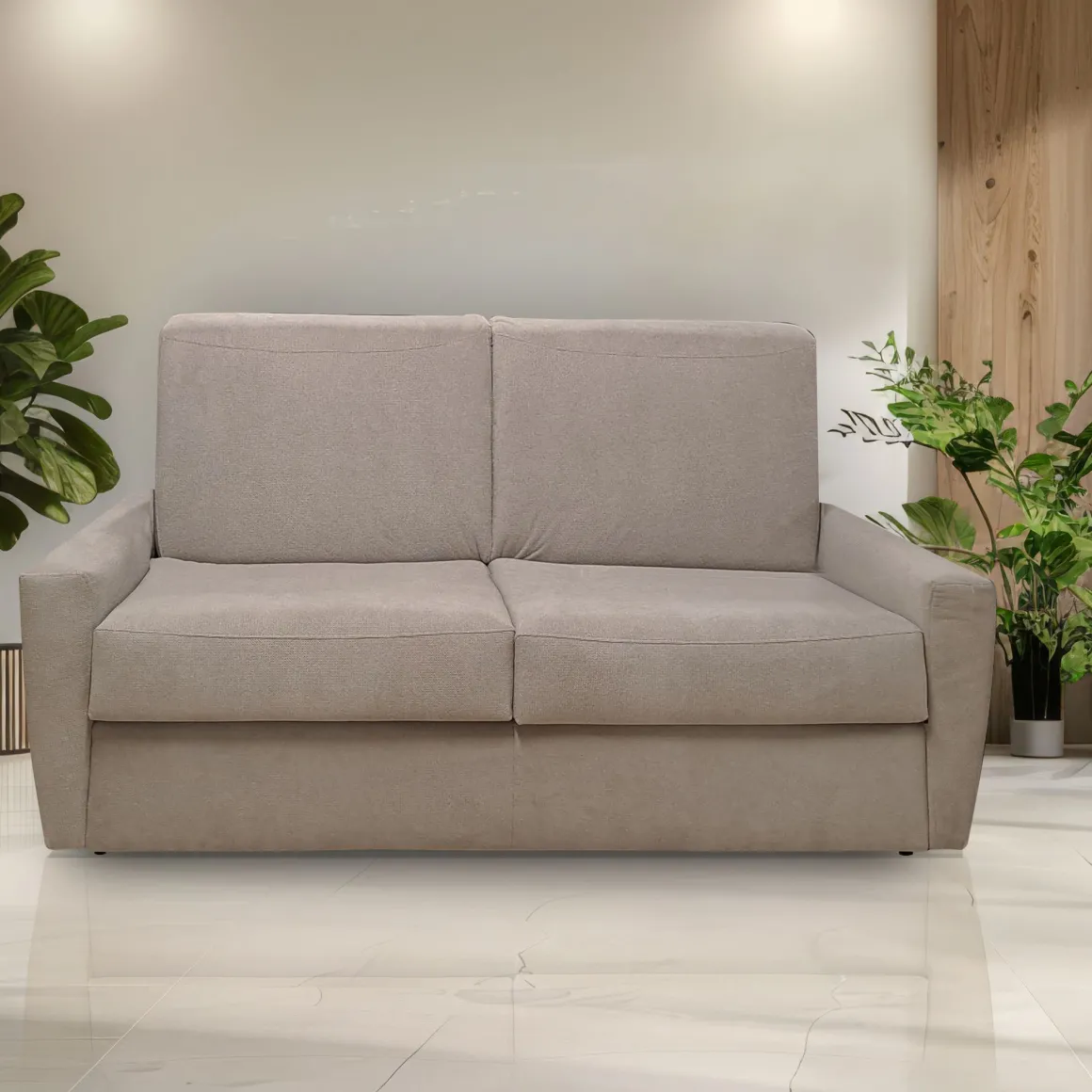 DIVANO LETTO ELISABETH CM 195 CON RETE ELETTROSALDATA IN TESSUTO BEIGE : vendita online DIVANO LETTO ELISABETH CM 195 CON RETE ELETTROSALDATA IN TESSUTO BEIGE in offerta