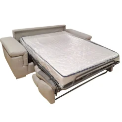 DIVANO LETTO IRIS CM 220 CON RETE ELETTROSALDATA IN TESSUTO BEIGE: vendita online DIVANO LETTO IRIS CM 220 CON RETE ELETTROSALDATA IN TESSUTO BEIGE in offerta