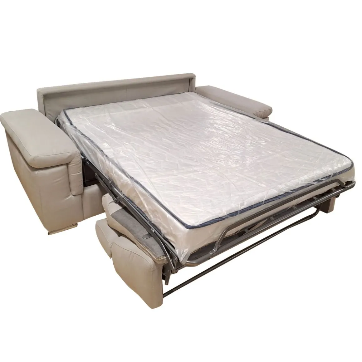 DIVANO LETTO IRIS CM 220 CON RETE ELETTROSALDATA IN TESSUTO BEIGE: vendita online DIVANO LETTO IRIS CM 220 CON RETE ELETTROSALDATA IN TESSUTO BEIGE in offerta