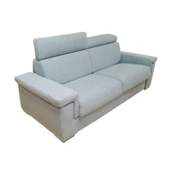 DIVANO LETTO IRIS CM 240 CON RETE ELETTROSALDATA IN TESSUTO ACQUA: vendita online DIVANO LETTO IRIS CM 240 CON RETE ELETTROSALDATA IN TESSUTO ACQUA in offerta