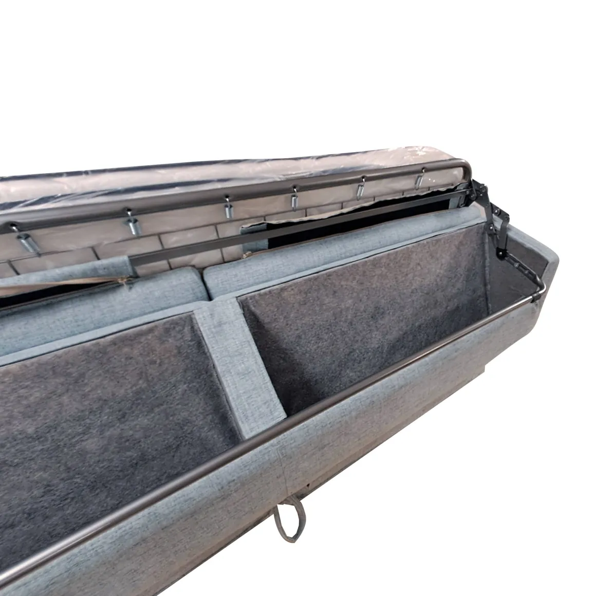 DIVANO LETTO IRIS CM 240 CON RETE ELETTROSALDATA IN TESSUTO ACQUA: vendita online DIVANO LETTO IRIS CM 240 CON RETE ELETTROSALDATA IN TESSUTO ACQUA in offerta