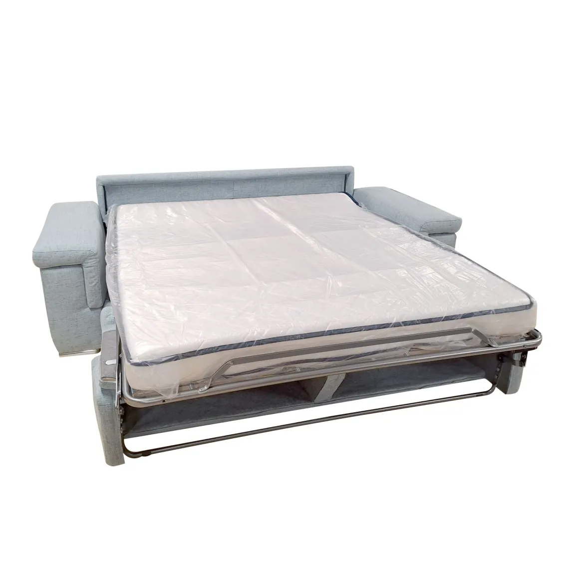 DIVANO LETTO IRIS CM 240 CON RETE ELETTROSALDATA IN TESSUTO ACQUA: vendita online DIVANO LETTO IRIS CM 240 CON RETE ELETTROSALDATA IN TESSUTO ACQUA in offerta