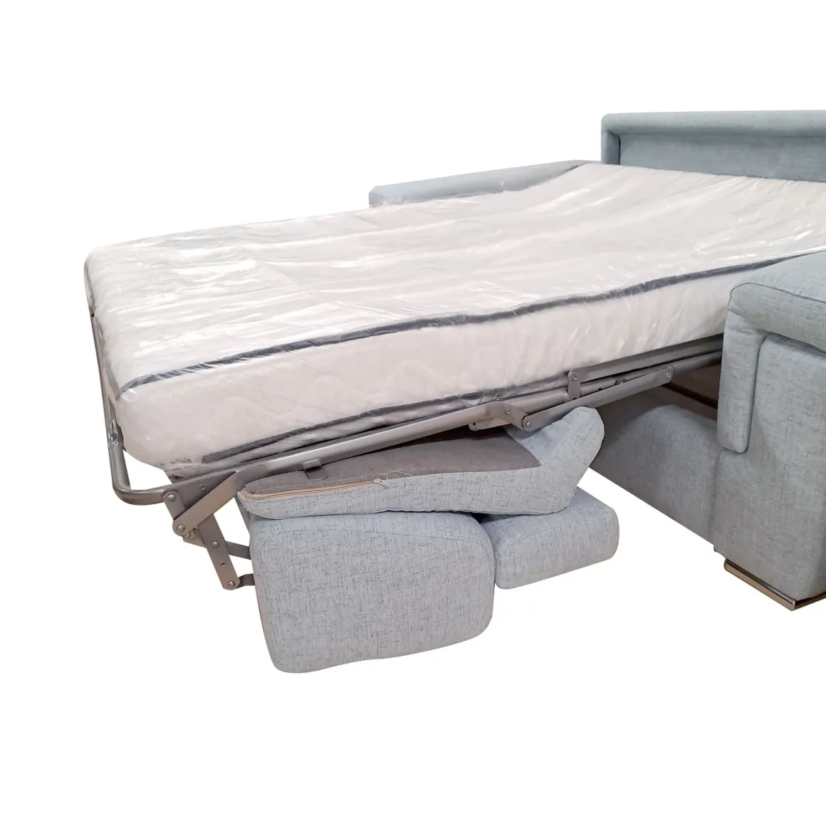 DIVANO LETTO IRIS CM 240 CON RETE ELETTROSALDATA IN TESSUTO ACQUA: vendita online DIVANO LETTO IRIS CM 240 CON RETE ELETTROSALDATA IN TESSUTO ACQUA in offerta