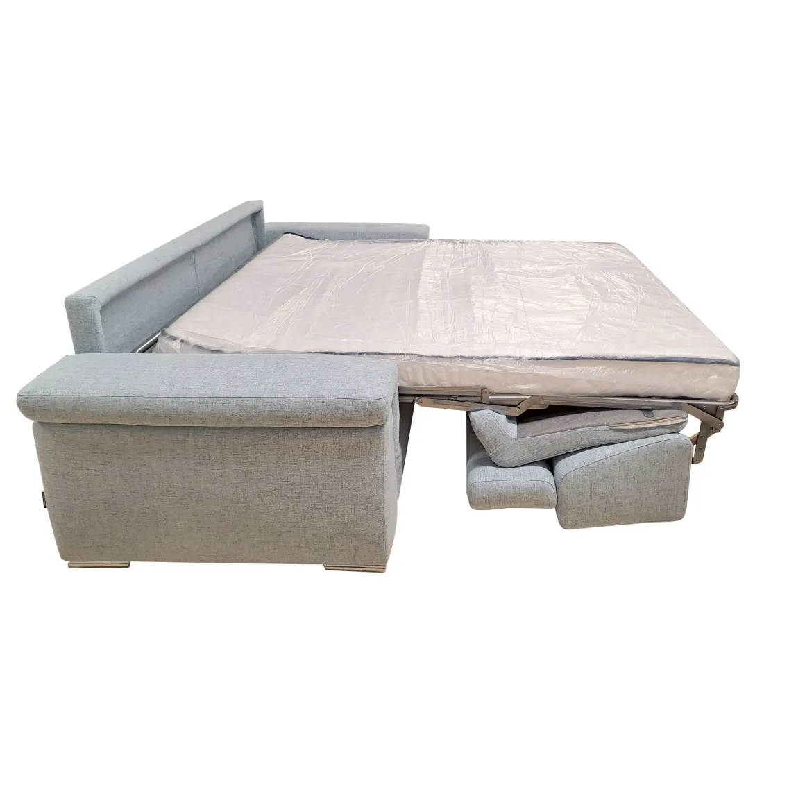 DIVANO LETTO IRIS CM 240 CON RETE ELETTROSALDATA IN TESSUTO ACQUA: vendita online DIVANO LETTO IRIS CM 240 CON RETE ELETTROSALDATA IN TESSUTO ACQUA in offerta