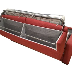 DIVANO LETTO MAXI CITY CM 215 CON RETE ELETTROSALDATA IN TESSUTO CILIEGIA: vendita online DIVANO LETTO MAXI CITY CM 215 CON RETE ELETTROSALDATA IN TESSUTO CILIEGIA in offerta