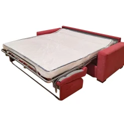 DIVANO LETTO MAXI CITY CM 215 CON RETE ELETTROSALDATA IN TESSUTO CILIEGIA: vendita online DIVANO LETTO MAXI CITY CM 215 CON RETE ELETTROSALDATA IN TESSUTO CILIEGIA in offerta