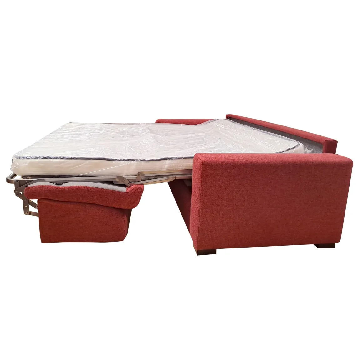 DIVANO LETTO MAXI CITY CM 215 CON RETE ELETTROSALDATA IN TESSUTO CILIEGIA: vendita online DIVANO LETTO MAXI CITY CM 215 CON RETE ELETTROSALDATA IN TESSUTO CILIEGIA in offerta