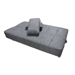 DIVANO LETTO NEON CON APERTURA CLIC CLAC IN TESSUTO GRIGIO: vendita online DIVANO LETTO NEON CON APERTURA CLIC CLAC IN TESSUTO GRIGIO in offerta