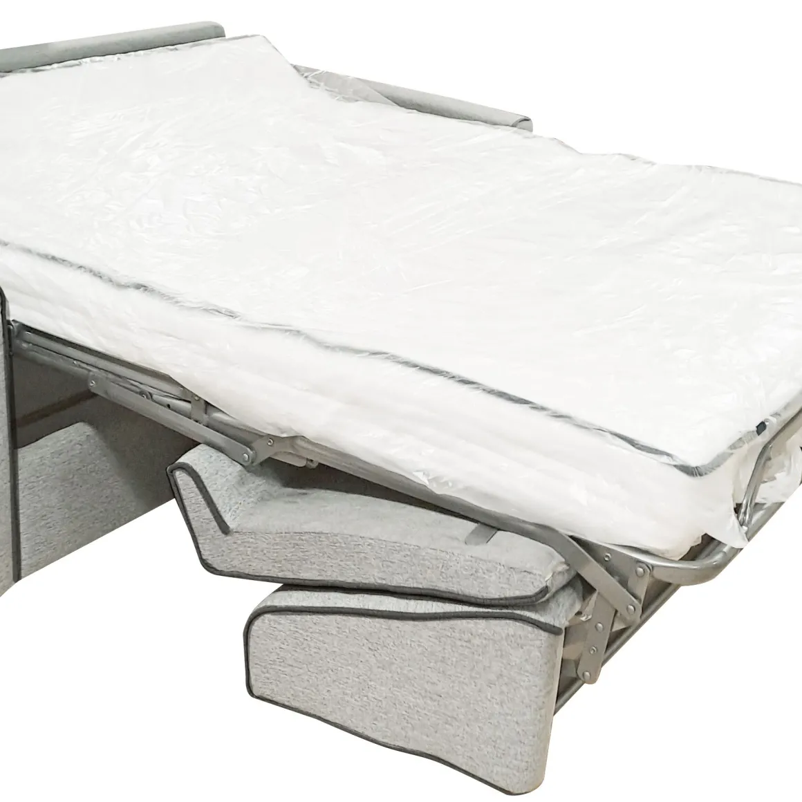 DIVANO LETTO PERLA CM 195 CON RETE ELETTROSALDATA IN TESSUTO GRIGIO CHIARO : vendita online DIVANO LETTO PERLA CM 195 CON RETE ELETTROSALDATA IN TESSUTO GRIGIO CHIARO in offerta
