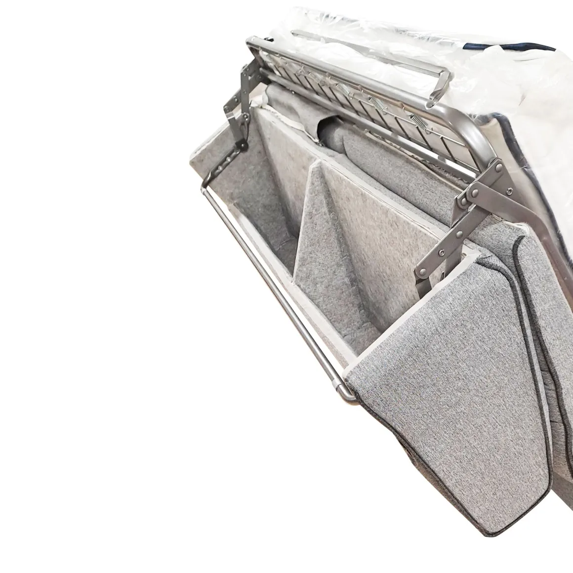 DIVANO LETTO PERLA CM 195 CON RETE ELETTROSALDATA IN TESSUTO GRIGIO CHIARO : vendita online DIVANO LETTO PERLA CM 195 CON RETE ELETTROSALDATA IN TESSUTO GRIGIO CHIARO in offerta