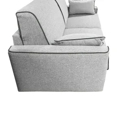 DIVANO LETTO PERLA CM 195 CON RETE ELETTROSALDATA IN TESSUTO GRIGIO CHIARO : vendita online DIVANO LETTO PERLA CM 195 CON RETE ELETTROSALDATA IN TESSUTO GRIGIO CHIARO in offerta