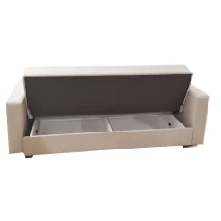 DIVANO LETTO PROMO CON APERTURA CLICK CLACK IN TESSUTO BEIGE: vendita online DIVANO LETTO PROMO CON APERTURA CLICK CLACK IN TESSUTO BEIGE in offerta