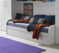 DIVANO LETTO SINGOLO BIANCO FRASSINATO