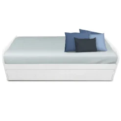 DIVANO LETTO SINGOLO BIANCO FRASSINATO
