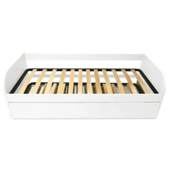 DIVANO LETTO SINGOLO BIANCO FRASSINATO