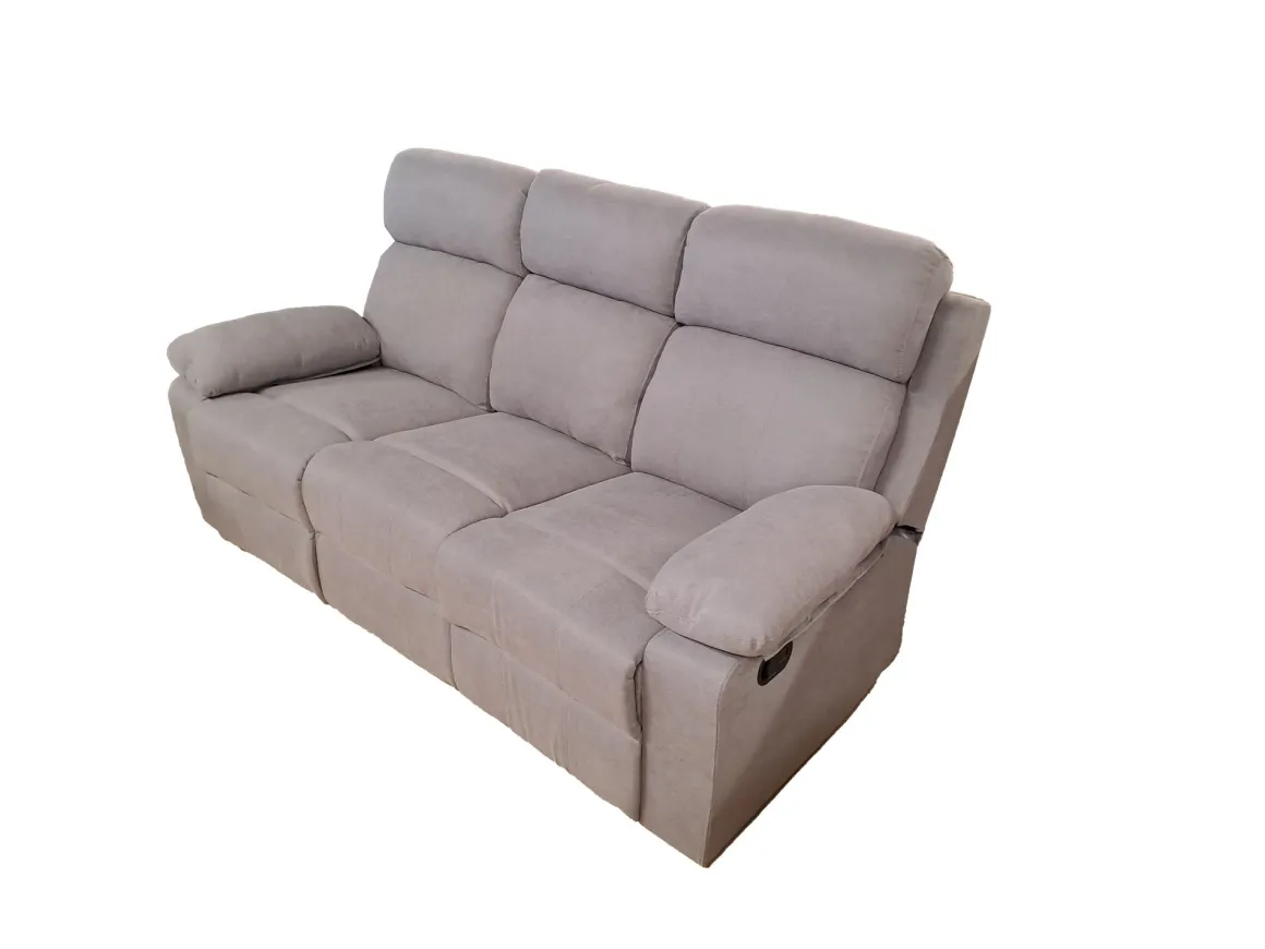 DIVANO 3P KEY CON RELAX MANUALE IN TESSUTO GRIGIO CHIARO: vendita online DIVANO 3P KEY CON RELAX MANUALE IN TESSUTO GRIGIO CHIARO in offerta