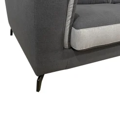 DIVANO 3 POSTI GWEN IN TESSUTO GRIGIO SCURO E SILVER: vendita online DIVANO 3 POSTI GWEN IN TESSUTO GRIGIO SCURO E SILVER in offerta